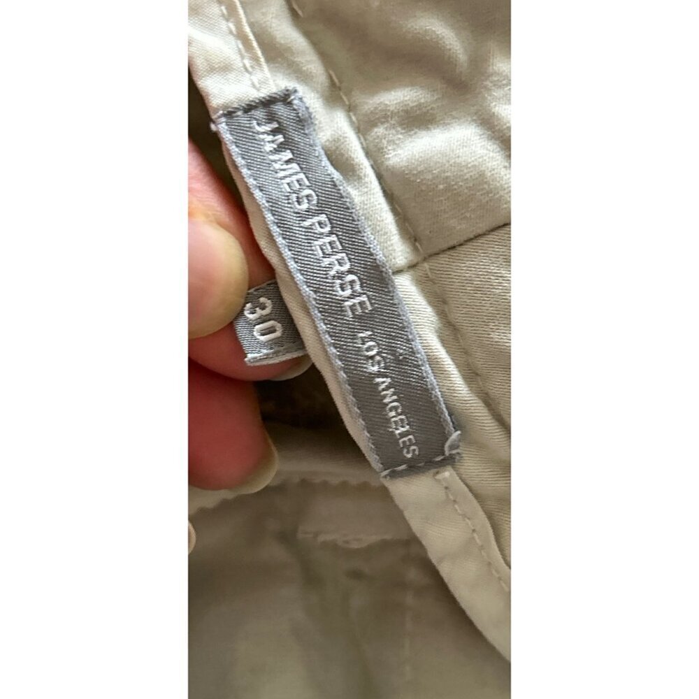 James Perse Bell Bottom Pants High Rose Velvet Stripe Cotton Off-White/Gray Size - Picture 13 of 15